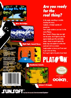 Platoon (USA) (Rev 1) box cover back